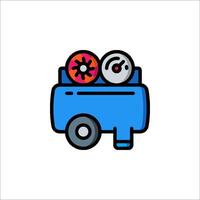 Air compressor icon illustration vector