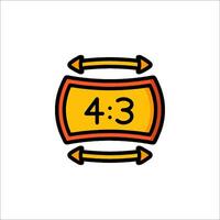 A clock with the number 4 and three arrows vector