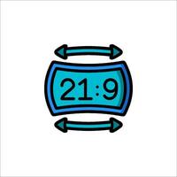 A clock with the number 21 19 on it vector