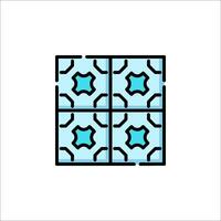 A square with blue stars on it vector