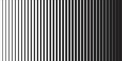 Black striped lines background pattern, vertical black stripes, parallel lines from thick to thin. Black streak on white background. Vertical repeatable. vector