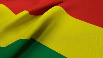 3D Wrinkled Flag Of Bolivia photo