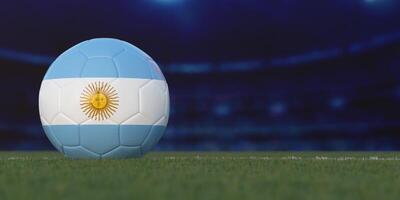 Argentina Flag Design on a Football photo