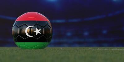 Libya Flag Design on a Football photo