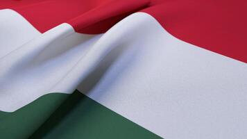 3D Wrinkled Flag Of Hungary photo