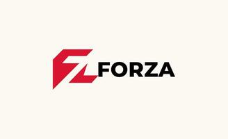 Logo letter F and Z in bold and strong concept. Monogram minimalist and modern design. vector