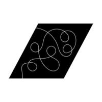Swirled Lines Inside Geometric Shape vector