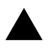 Black Triangle Shape Isolated on White. vector