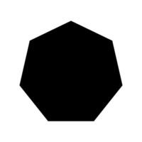 Black Polygonal Octagon Shape Silhouette vector