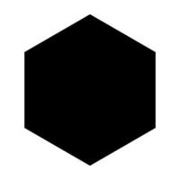 Black Hexagonal Shape Geometric Design. vector