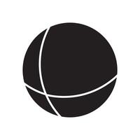 Black abstract sphere with white lines. vector