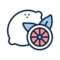 Icon of a refreshing lemon symbolizing citrus energy and rejuvenation vector