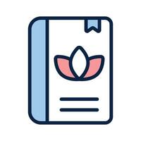 Therapy book guiding relaxation techniques and self care practices vector