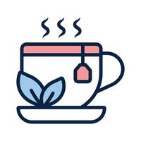 Herbal tea cup for relaxing and rejuvenating spa sessions vector