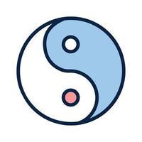 Yin Yang symbol representing balance and harmony in wellness vector