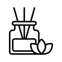 A clean and modern icon of a decorative aroma diffuser. vector