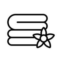 Freshly scented towel for spa and relaxation sessions. vector