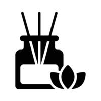 A clean and modern icon of a decorative aroma diffuser.. vector