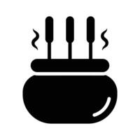 Elegant incense burner for spreading calming fragrances.. vector