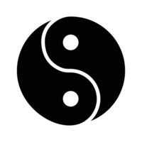 Yin Yang symbol representing balance and harmony in wellness.. vector