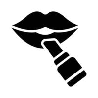 Applying lipstick for a vibrant and stylish appearance.. vector