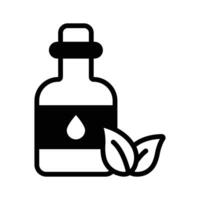 Take a look at this amazing icon of herbal oil in trendy style... vector
