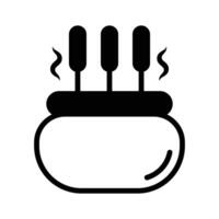 Elegant incense burner for spreading calming fragrances... vector