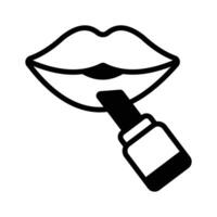 Applying lipstick for a vibrant and stylish appearance... vector