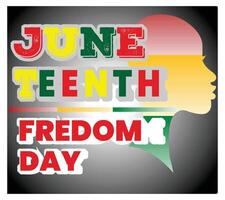 Juneteenth Freedom Day Graphic Featuring Colorful Text and Silhouette. vector