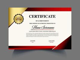 Elegant certificate design with a professional layout, featuring customizable text and borders vector