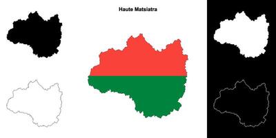 Haute Matsiatra region outline map set vector