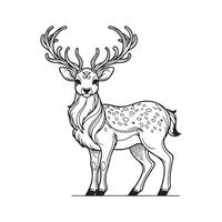 Minimalist Deer Line Art Vectors Illustrations for Modern Art Projects