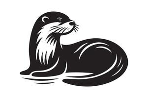 Premium Otter Silhouette Vectors for Nature and Aquatic-Themed Branding