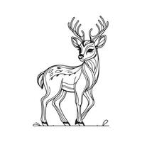 High-Quality Deer Line Art Vectors for Posters and Marketing Collateral