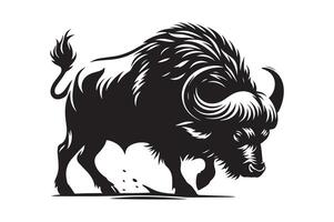 Premium Buffalo Silhouette Vectors for Digital and Print Media