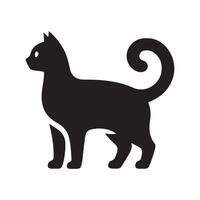 Stylized Cat Silhouette Vectors for Mobile App Icons and UI Design