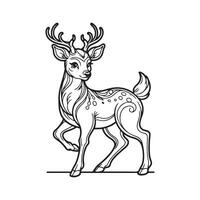 Deer Line Art Vectors for Social Media Posts and Content Creation