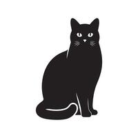 Stylized Cat Silhouette Vectors for Minimalist and Trendy Graphics