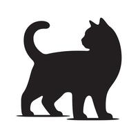 Cat Silhouette Vectors for Promotional Graphics and Business Branding