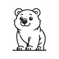 Bear Line Art Silhouettes for Digital Graphics and Eco-Friendly Artwork vector