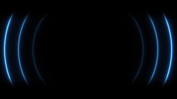 Glowing neon light radio waves signal icon animation Isolated on Black Background video