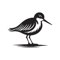Sandpiper Silhouette Vectors for Logo and Icon Design Projects