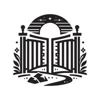 Sliding Gate Silhouette Vectors for Digital Art, Custom Designs, and Branding