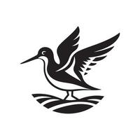 Sandpiper Silhouette Vectors for Custom Beach-Themed Illustrations