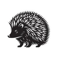Versatile Hedgehog Silhouette Vectors for Botanical and Animal Projects