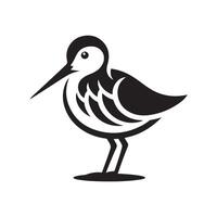 Creative Sandpiper Silhouette Vectors for Art, Branding, and Web Graphics