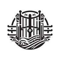 Sliding Gate Silhouette Vectors for Home Improvement and Construction Projects