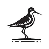 Sandpiper Silhouette Vectors for Beach and Seaside Illustration Projects