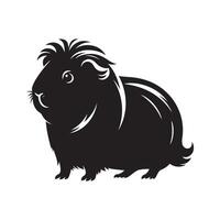 Adorable Guinea Pig Silhouette Vectors for Pet Shops and Animal Products