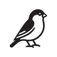 Stylized Bullfinch Silhouette Vectors for Ornithology and Wildlife Art